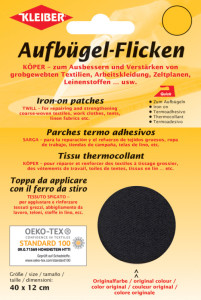 KLEIBER Patch thermocollant Köper, 400 x 120 mm, blanc