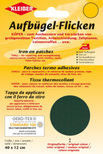 KLEIBER Patch thermocollant Köper, 400 x 120 mm, blanc