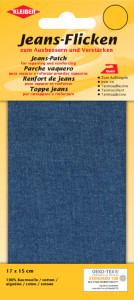 KLEIBER Patch thermocollant pour jeans, 170 x 150 mm, bleu