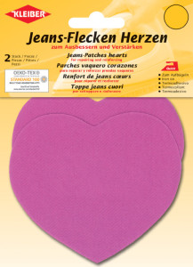 KLEIBER Patch thermocollant pour jeans Coeur, bleu foncé