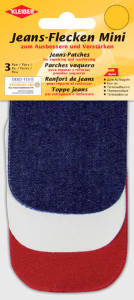 KLEIBER Mini patch thermocollant pour jeans, set 4, assorti