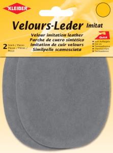 KLEIBER Patch thermocollant en velours, ovale, beige