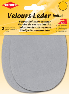 KLEIBER Patch thermocollant en velours, ovale, beige