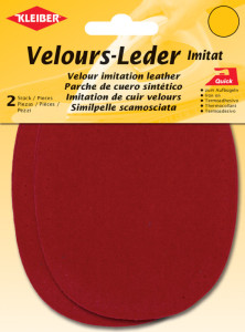 KLEIBER Patch thermocollant en velours, ovale, bleu foncé