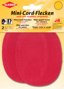 KLEIBER Mini patch thermocollant, fin velours côtelé, brun