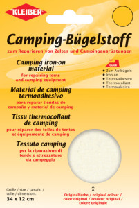 KLEIBER Tissu thermocollant de camping, 340 x 120 mm, gris