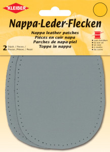 KLEIBER Patch en cuir nappa, 125 x 100 mm, noir