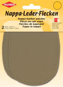 KLEIBER Patch en cuir nappa, 125 x 100 mm, noir