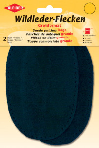 KLEIBER Patch à coudre en daim, 155 x 100 mm, noir