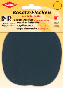 KLEIBER Patch à coudre ovale, 110 x 85 mm, bleu foncé