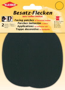 KLEIBER Patch à coudre ovale, 110 x 85 mm, bleu foncé