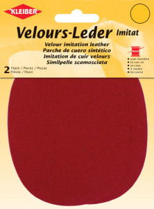 KLEIBER Patch imitation cuir velours, 130x100 mm, brun foncé
