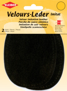 KLEIBER Patch imitation cuir velours, 130x100 mm, rouge
