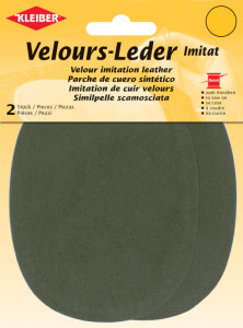 KLEIBER Patch imitation cuir velours, 130x100 mm, rouge