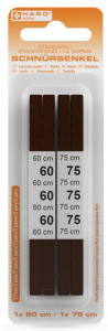 HARO Lacets Standard, plat, 600/750 mm, marron foncé