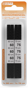 HARO Lacets Standard, plat, 600/750 mm, noir