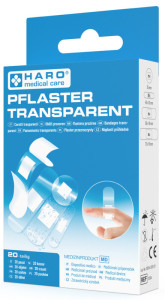 HARO Pansement transparent, hydrophobe, pack de 20