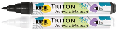 KREUL Feutre acrylique TRITON Acrylic Marker fine, blanc