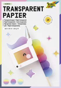 folia Papier transparent arc-en-ciel, 230 x 320 mm