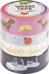 folia Ruban adhésif décoratif Washi-Tape Noël FALALA, set 4