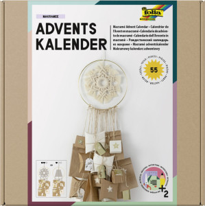 folia Kit pour calendrier de l'Avent MACRAME, 55 pièces