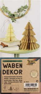 folia Décoration alvéolée HYGGE XMAS TREES, set de 2, S/M