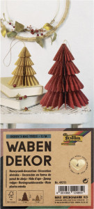 folia Décoration alvéolée BERRY XMAS TREE, set de 2, S/M