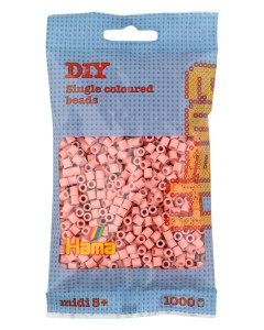 Hama Perles à repasser midi, sachet, rose pastel