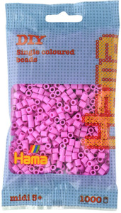 Hama Perles à repasser midi, sachet, rose pastel