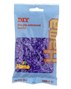 Hama Perles à repasser midi, sachet, lilas pastel