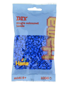 Hama Perles à repasser midi, sachet, bleu glacé pastel