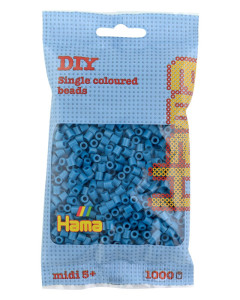 Hama Perles à repasser midi, sachet, bleu glacé pastel