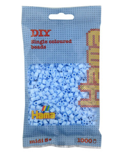 Hama Perles à repasser midi, sachet, bleu glacé pastel