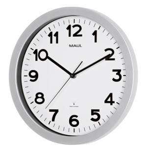 MAUL Horloge murale radioguidée MAULstep, argent