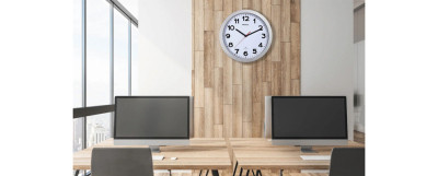 MAUL Horloge murale radioguidée MAULstep, argent