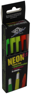 WEDO Stylet 3-en-1 FLUO, étui de 4