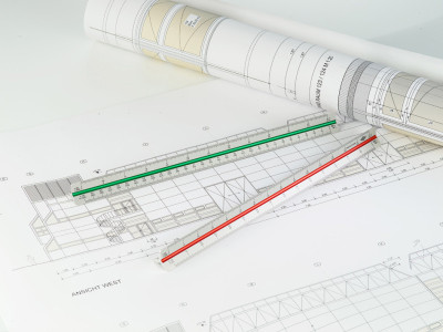 WEDO Echelle de réduction triangulaire Architecte, argent