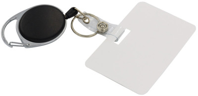 WEDO Clip de ceinture avec cordon en nylon extensible, noir/