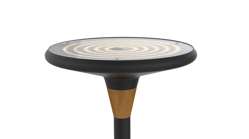 Stock Bureau - UNILUX Lampadaire LED BALY Bamboo, bambou noir