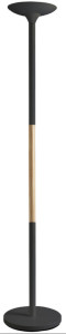 UNiLUX Lampadaire à LED PRYSKA, dimmable, hêtre/noir