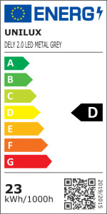 UNILUX Lampadaire à LED DELY 2.0, dimmable, gris métallisé