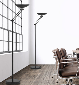 UNILUX Lampadaire à LED FIRST ARTICULATED, noir