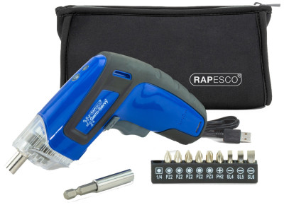 RAPESCO Visseuse sans fil, 3,6 V, antibactérien, bleu