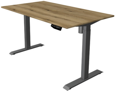 kerkmann Table de bureau assis-debout Move 1, gris clair