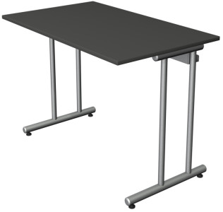 kerkmann Table de bureau Start Up, (L)1.600x(H)750 mm, gris