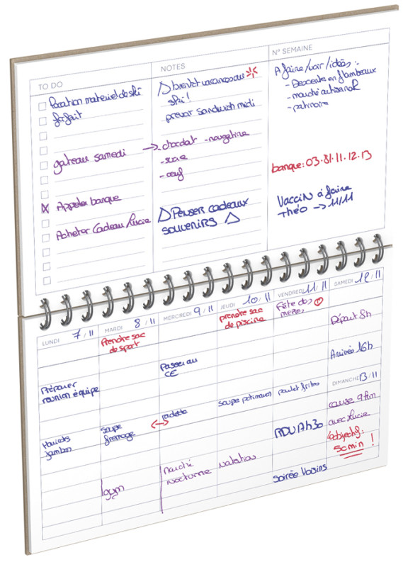 LECAS Agenda DESK PLANNER, perpétuel, 240 x 140 mm