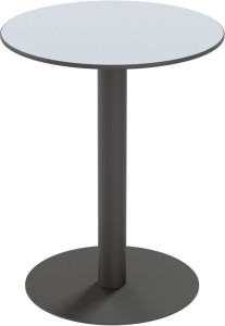 PAPERFLOW Table de jardin CROSS, (L)600 x (P)600 mm, noir