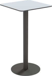 PAPERFLOW Table haute jardin CROSS, (L)600 x (P)600 mm, noir