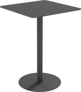 PAPERFLOW Table haute jardin CROSS, (L)600 x (P)600 mm, gris