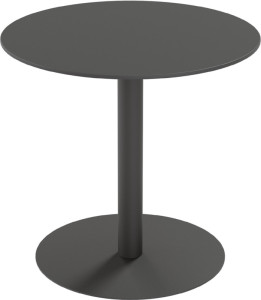 PAPERFLOW Table de jardin CROSS, diamètre: 600 mm, noir